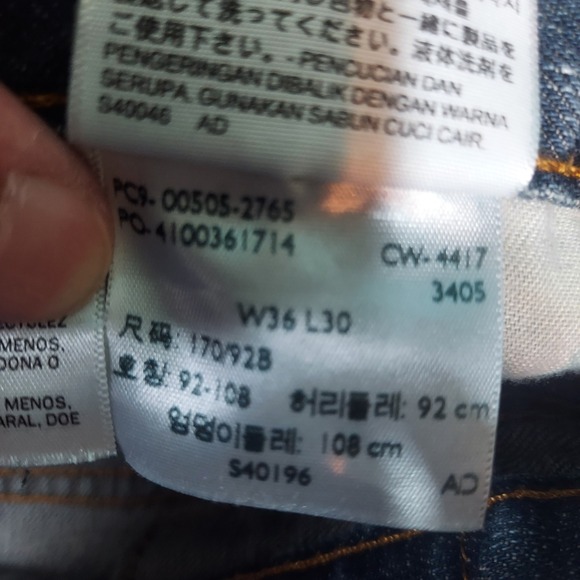 Levi Strauss & Co 505 Jeans Mens W36 L30 Straight Fit Denim Blue - Picture 7 of 9